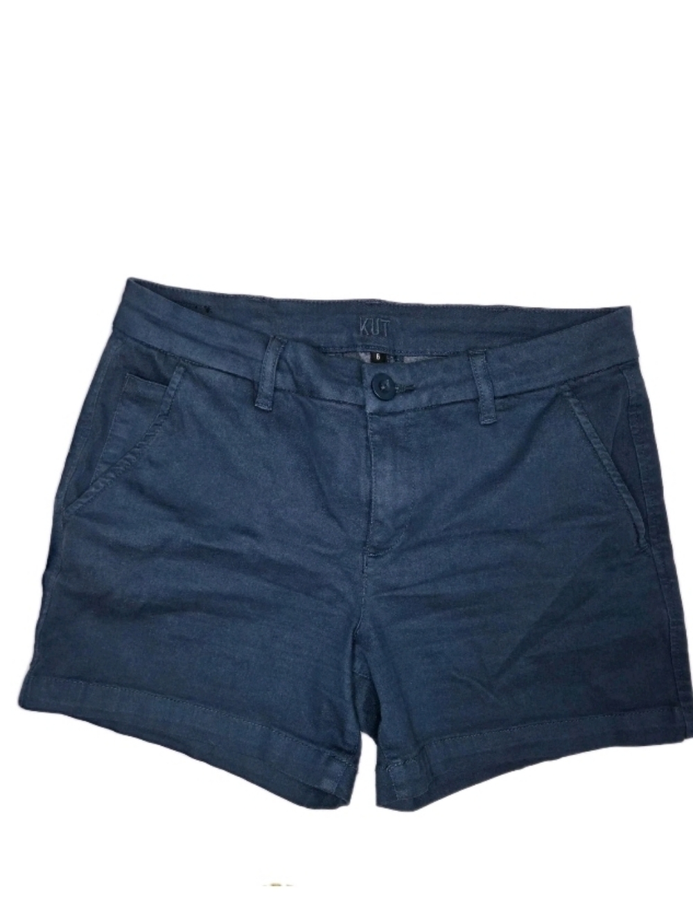Kut From The Kloth Womens Trouser Short Size 6 Navy Blue Chino Preppy